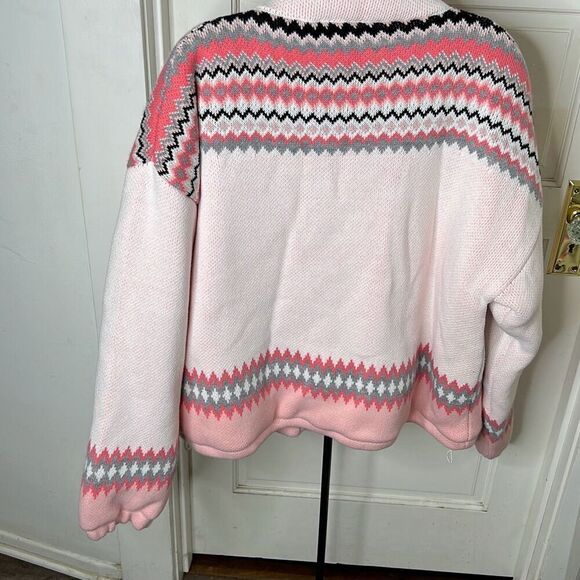 DISNEY x FOREVER 21 Minnie Mouse Sweater Jacket Fair Isle Plus Size 1 Sample Rar - Picture 5 of 8